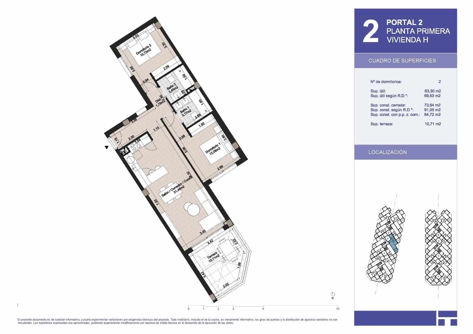 2 soveværelse Lejlighed til salg i El Morche med swimmingpool garage - € 306.000 (Ref: 10112599)