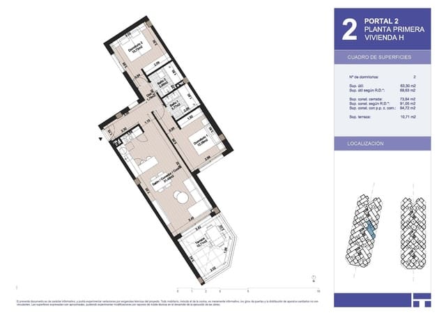 2 quarto Apartamento para venda em El Morche, Torrox com piscina garagem - 306 000 € (Ref: 10112599)