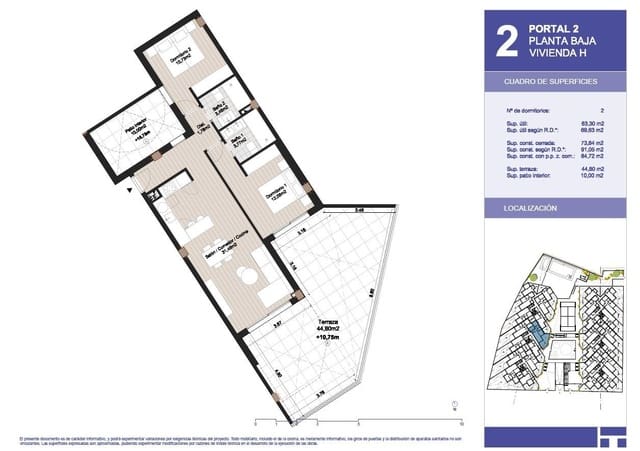 2 quarto Apartamento para venda em El Morche, Torrox com piscina garagem - 310 000 € (Ref: 10112600)