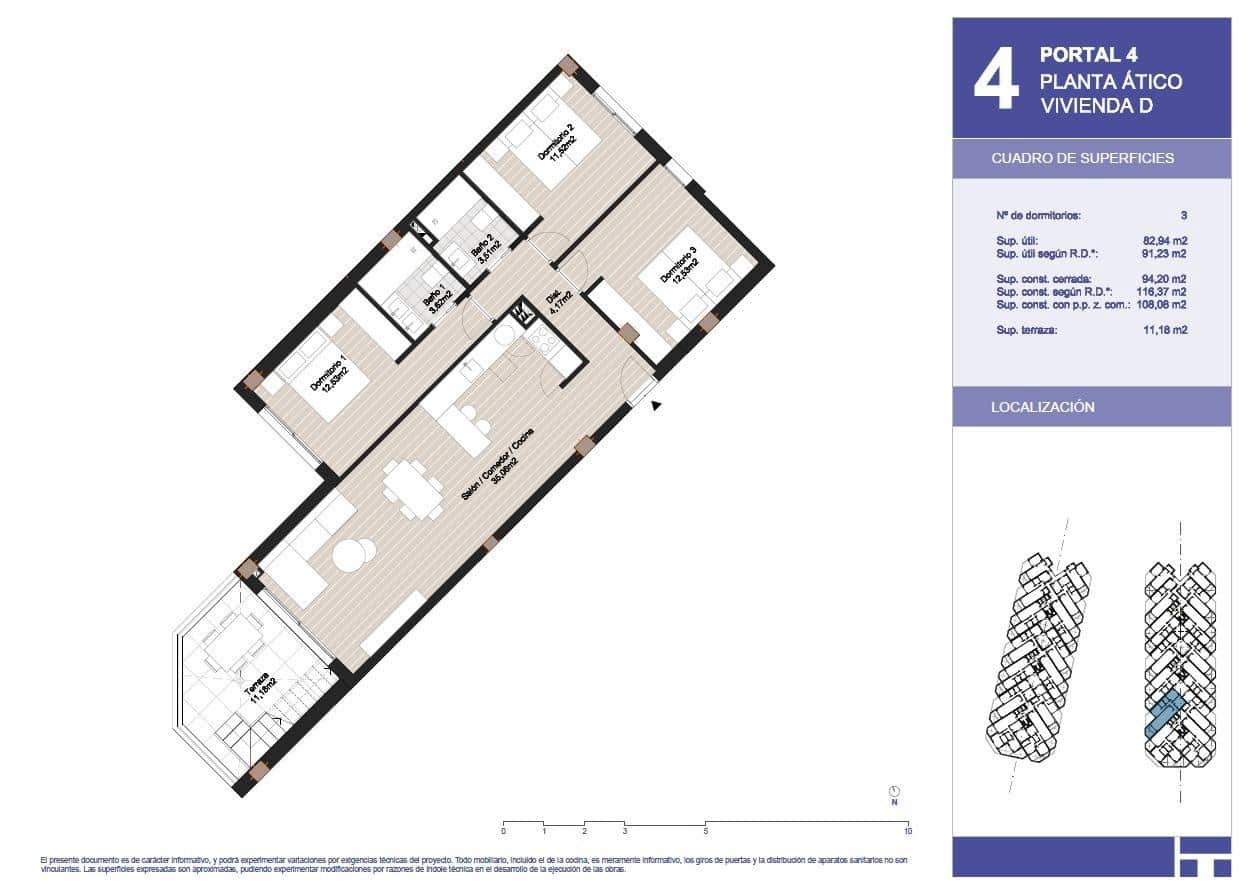 3 quarto Penthouse para venda em El Morche com piscina garagem - 462 000 € (Ref: 10112618)