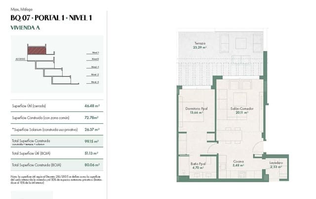 1 sovrum Takvåning till salu i La Cala de Mijas, Mijas med pool garage - 422 000 € (Ref: 10112650)