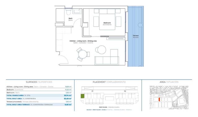 Apartamento de 1 habitación en Las Flores, Mijas en venta con piscina garaje - 249.000 € (Ref: 10112654)