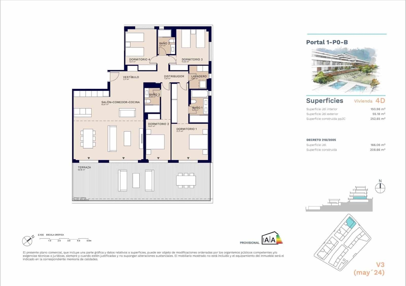 4 soverom Leilighet til salgs i Estepona med svømmebasseng garasje - € 890 000 (Ref: 10112661)