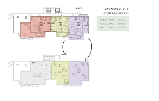Ático de 2 habitaciones en Los Pacos, Fuengirola en venta con piscina garaje - 363.000 € (Ref: 10112709)