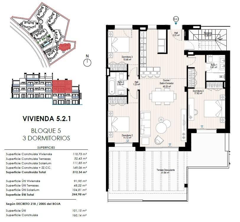 3 makuuhuone Kattohuoneisto myytävänä paikassa Casares mukana uima-altaan 
autotalli - 817 100 € (Ref: 10112720)