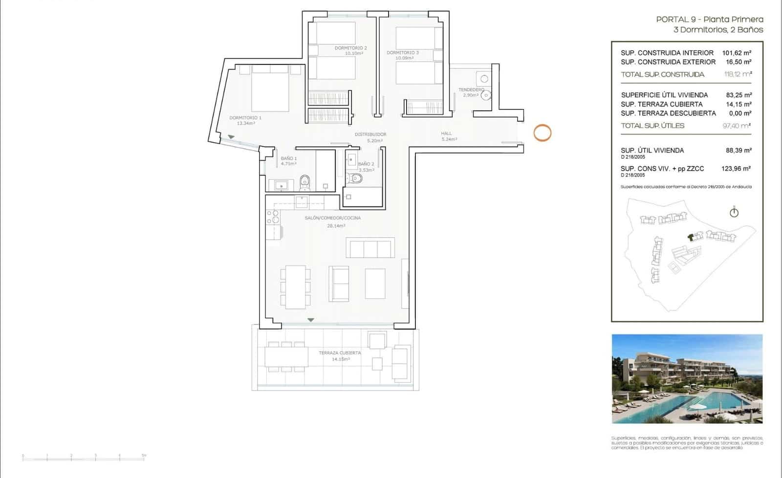 Apartamento de 3 habitaciones en Mijas en venta con piscina garaje - 581.000 € (Ref: 10112754)