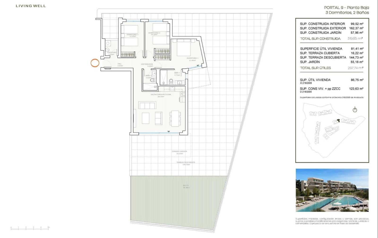 3 soverom Leilighet til salgs i Mijas med svømmebasseng garasje - € 595 000 (Ref: 10112757)