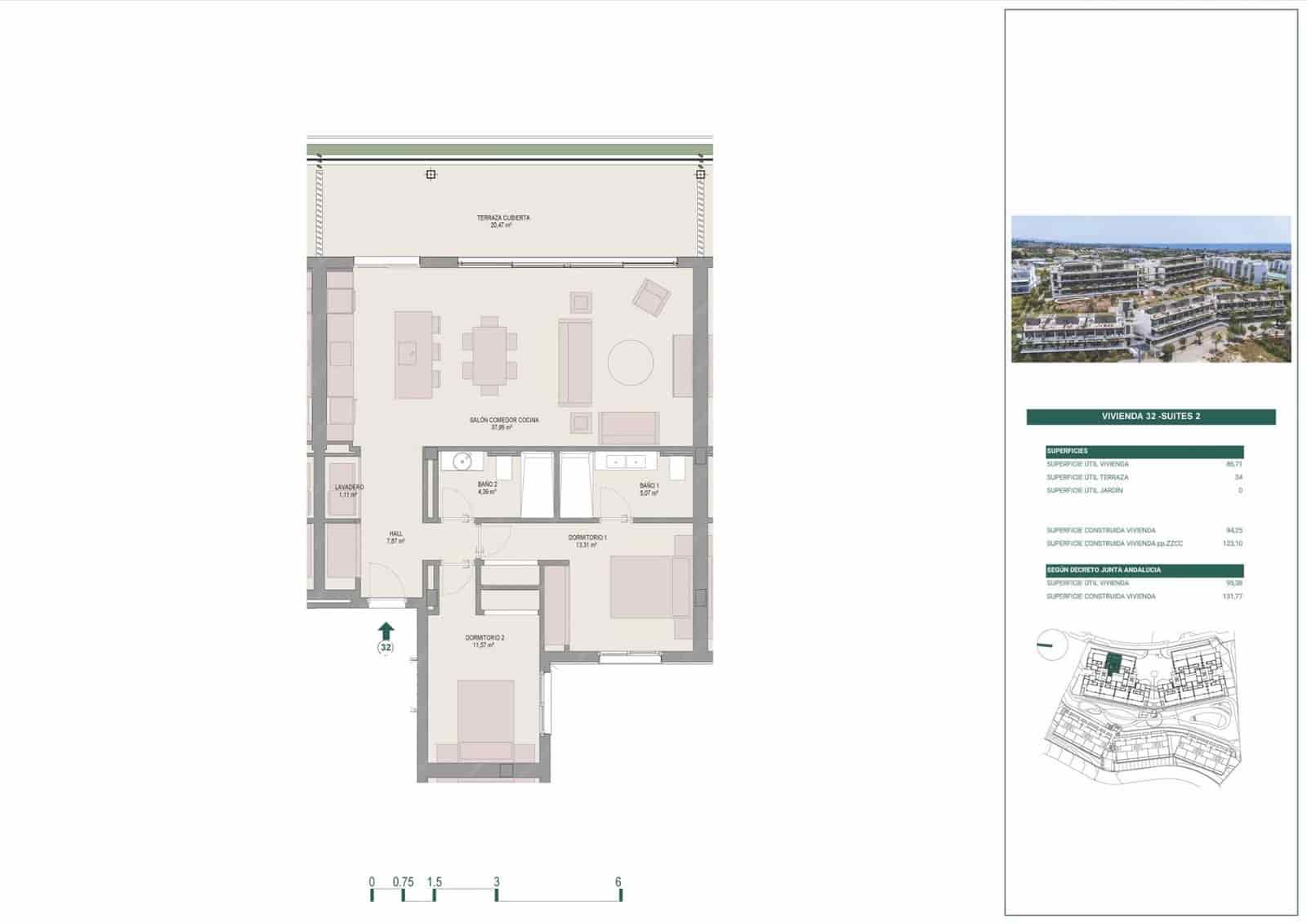 2 quarto Apartamento para venda em Cancelada com piscina garagem - 505 000 € (Ref: 10112769)