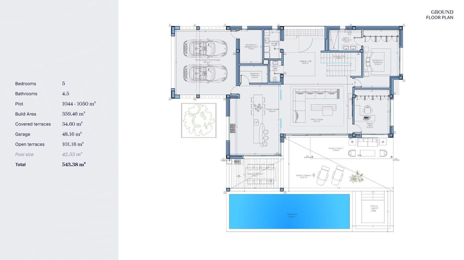 5 chambre Villa/Maison à vendre à Bel-Air avec piscine garage - 2 750 000 € (Ref: 10112811)