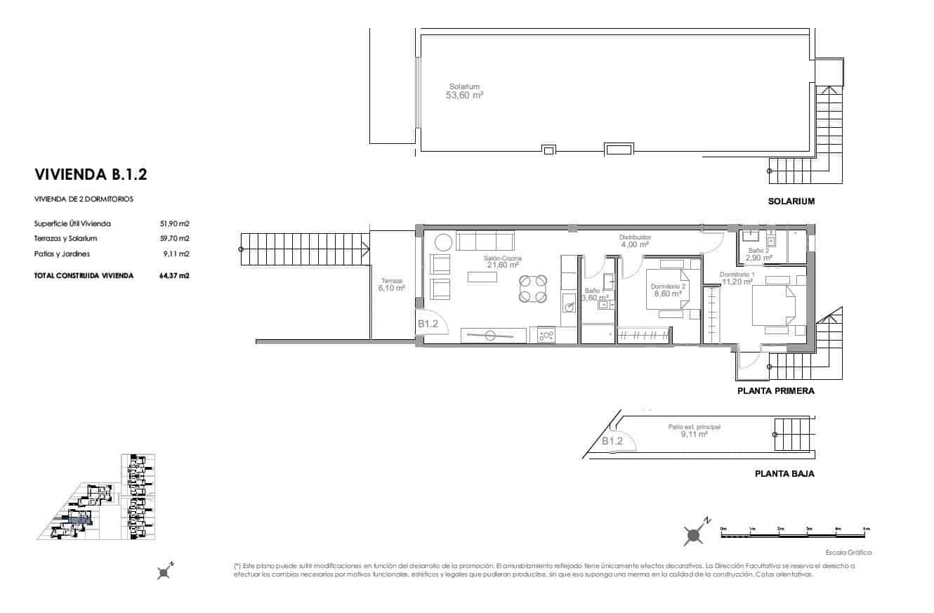 2 chambre Maison de Ville à vendre à Puerto de Mazarron avec garage - 226 000 € (Ref: 10112834)