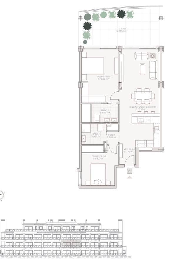 2 soverom Leilighet til salgs i Mijas med svømmebasseng garasje - € 475 000 (Ref: 10112899)