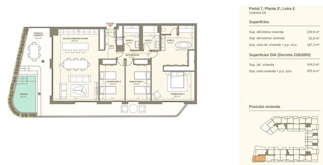3 soverom Leilighet til salgs i San Pedro de Alcántara Pueblo, Marbella med svømmebasseng garasje - € 1 458 250 (Ref: 10112903)