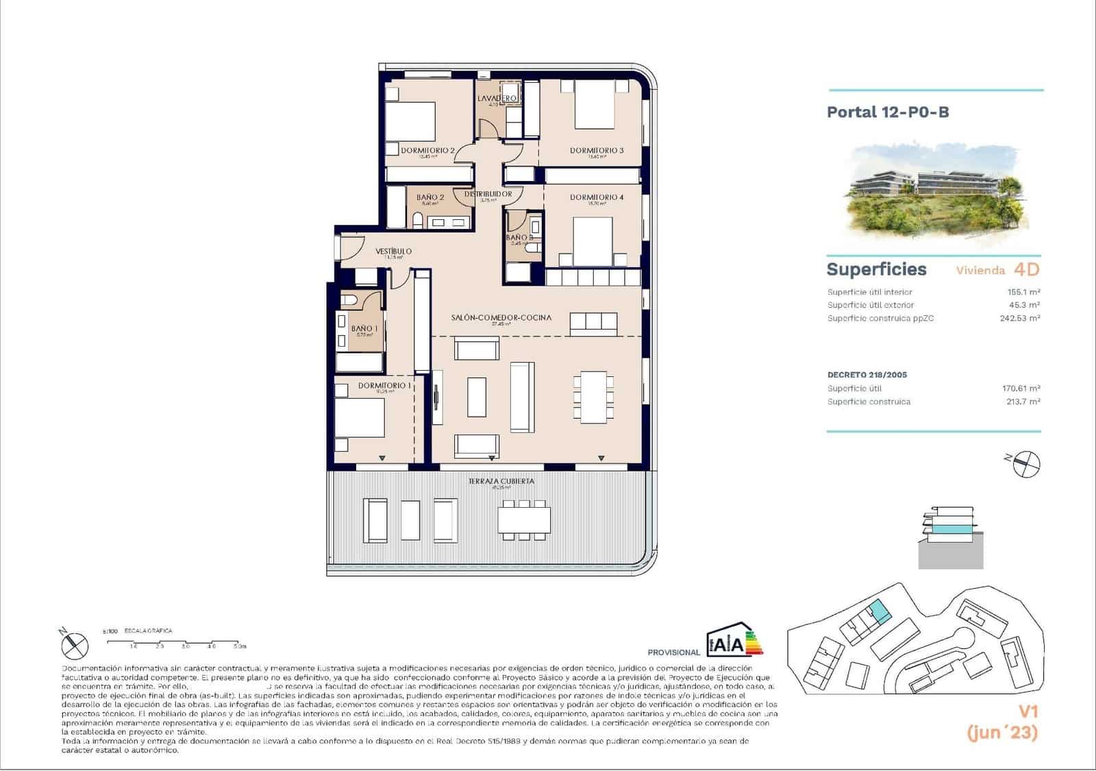 Apartamento de 4 habitaciones en New Golden Mile en venta con piscina garaje - 936.000 € (Ref: 10112915)