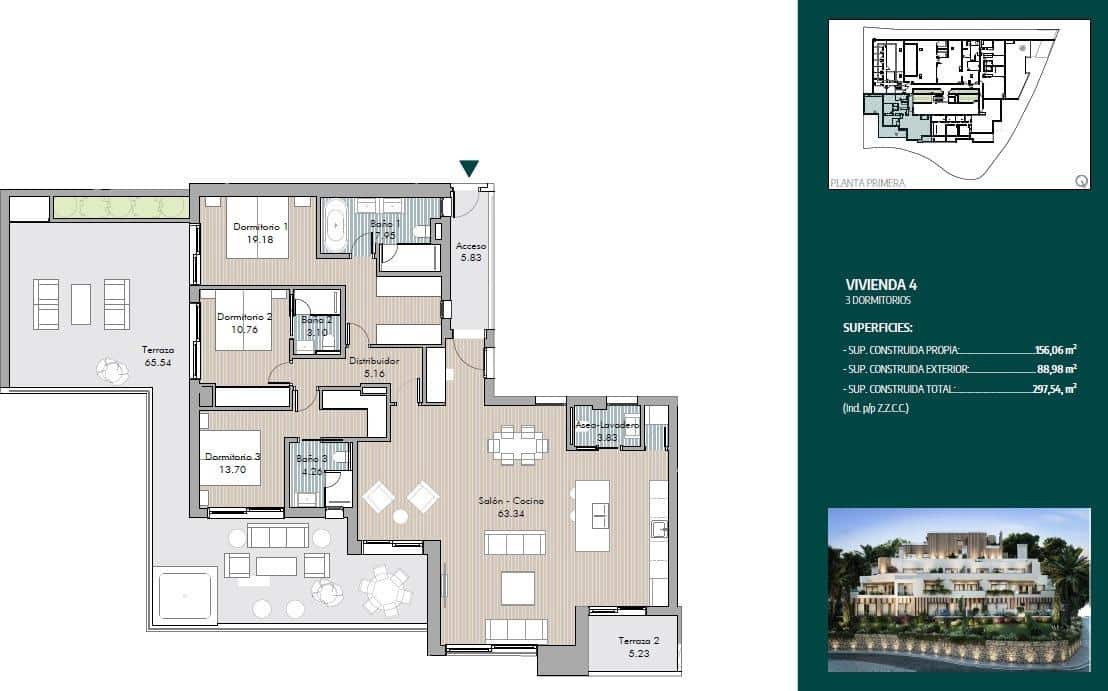3 Zimmer Apartment zu verkaufen in Marbella mit Pool Garage - 1.650.000 € (Ref: 10112934)