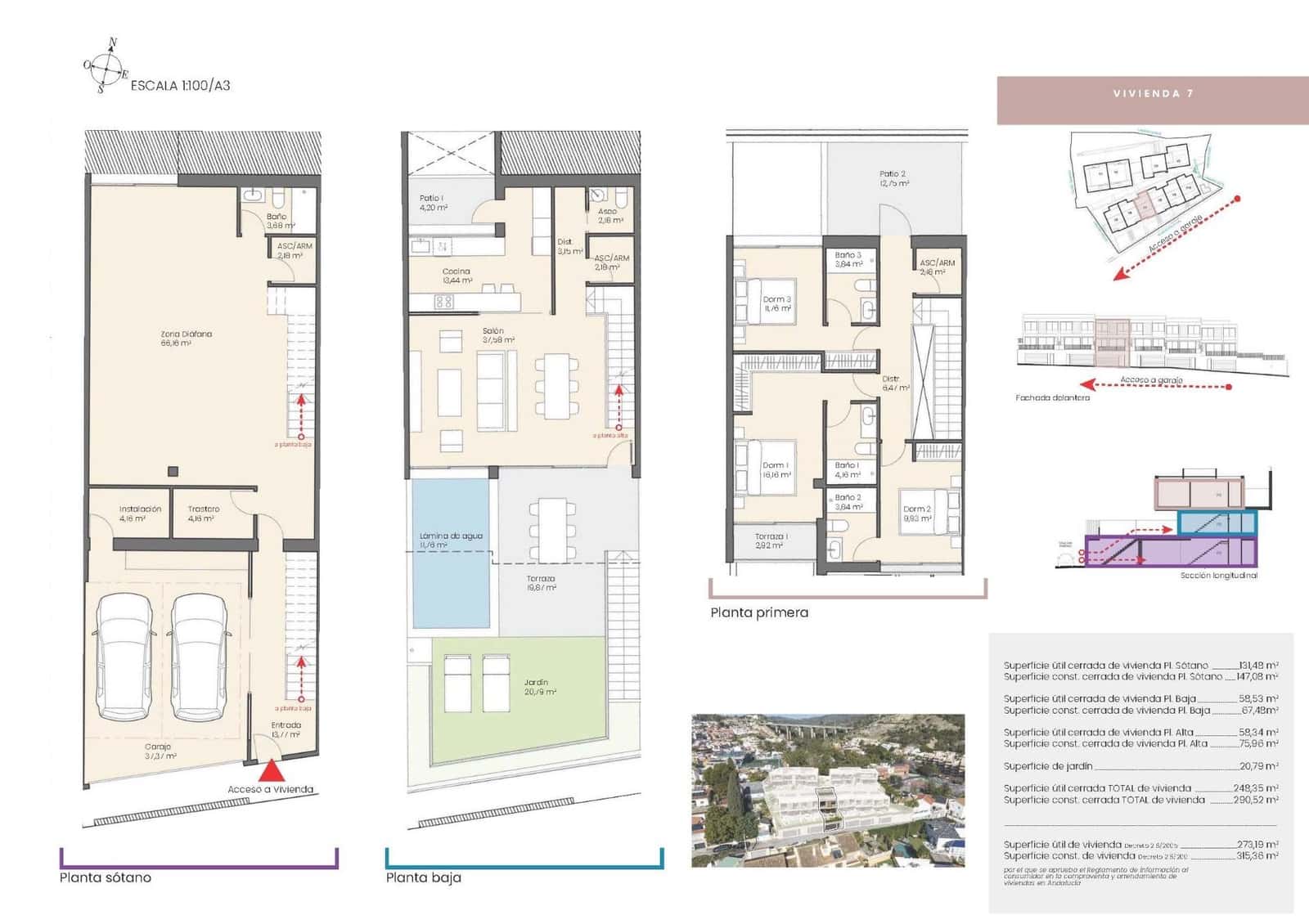 3 soverom Hus til salgs i Malaga by med svømmebasseng garasje - € 1 570 000 (Ref: 10112975)