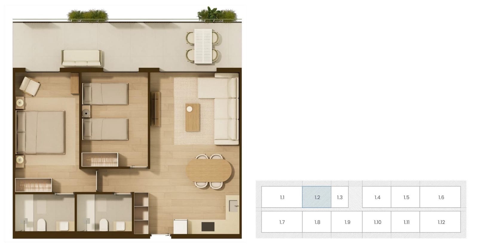 2 chambre Appartement à vendre à Moncofa avec piscine garage - 223 000 € (Ref: 10112985)