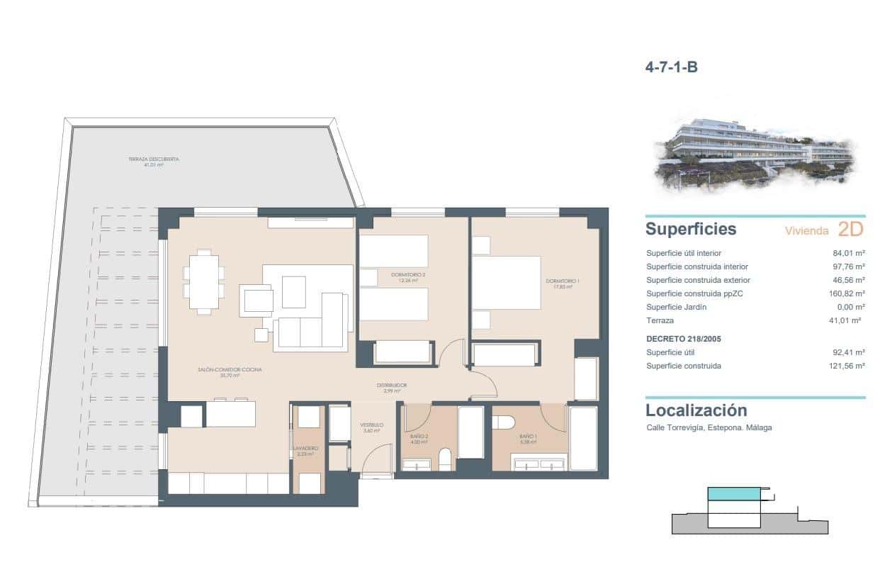 2 camera da letto Attico in vendita in New Golden Mile con piscina garage - 595.000 € (Rif: 10112986)