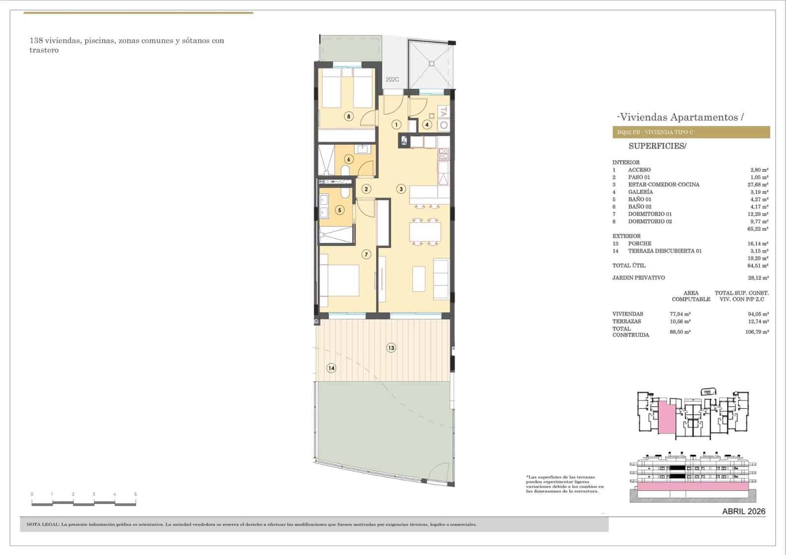 2 soveværelse Lejlighed til salg i Finestrat med swimmingpool garage - € 416.000 (Ref: 10112996)