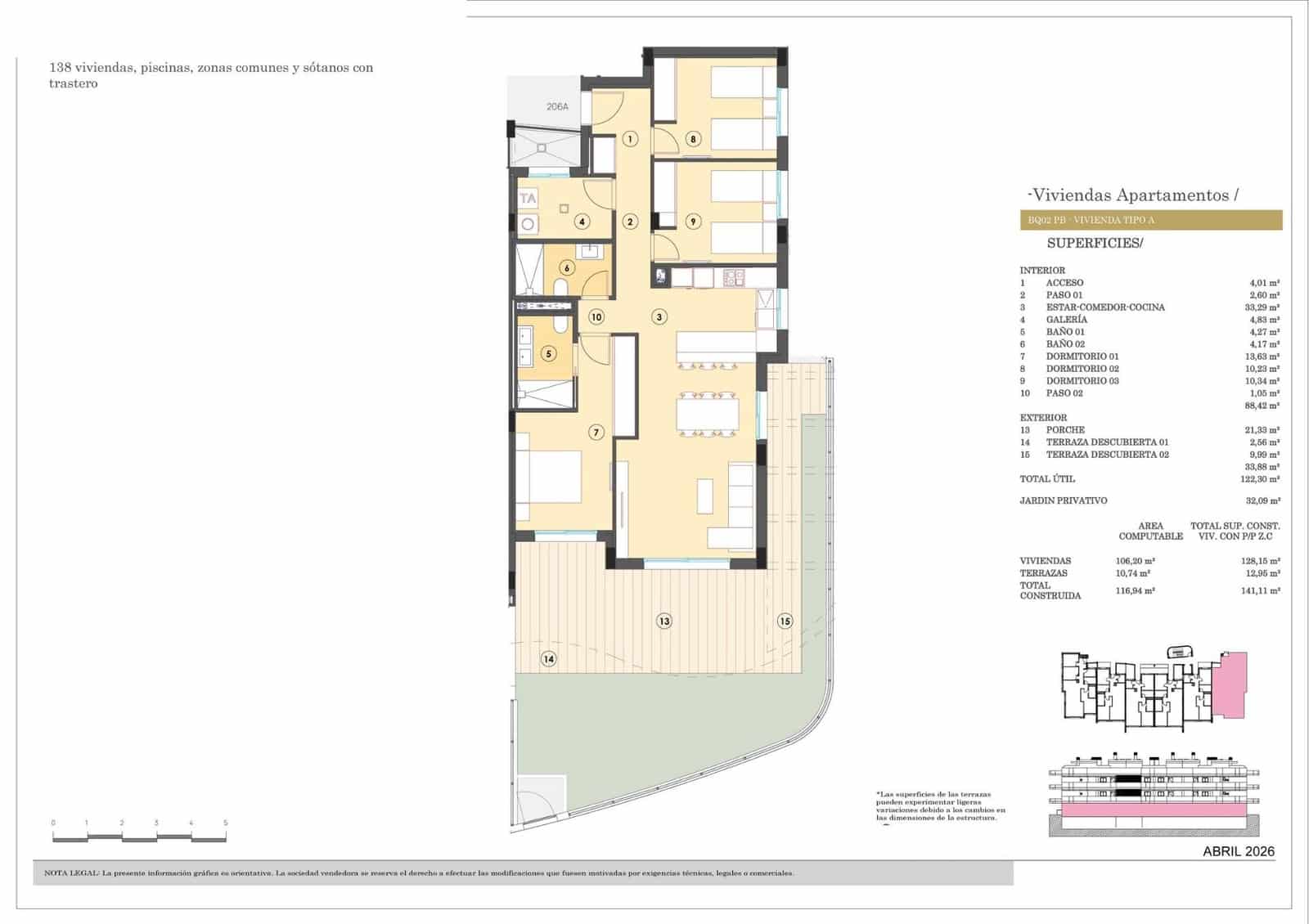 3 camera da letto Appartamento in vendita in Finestrat con piscina garage - 540.000 € (Rif: 10112997)