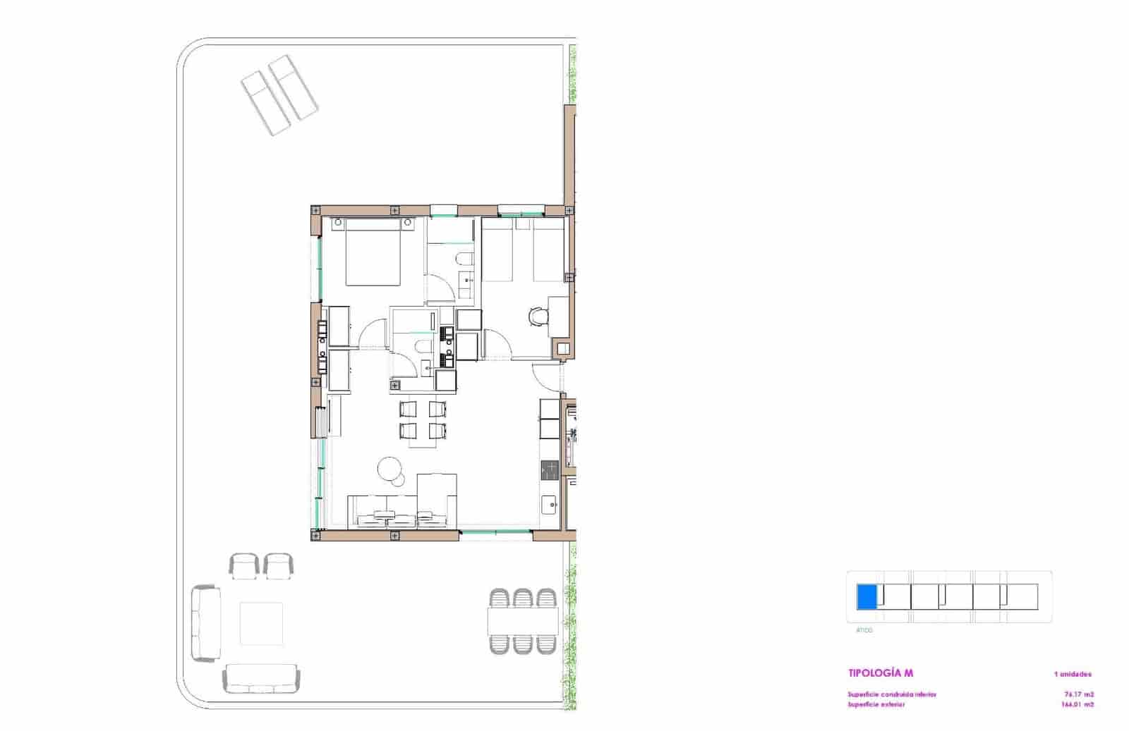 2 bedroom Penthouse for sale in Moncofa with pool garage - € 394,000 (Ref: 10113022)