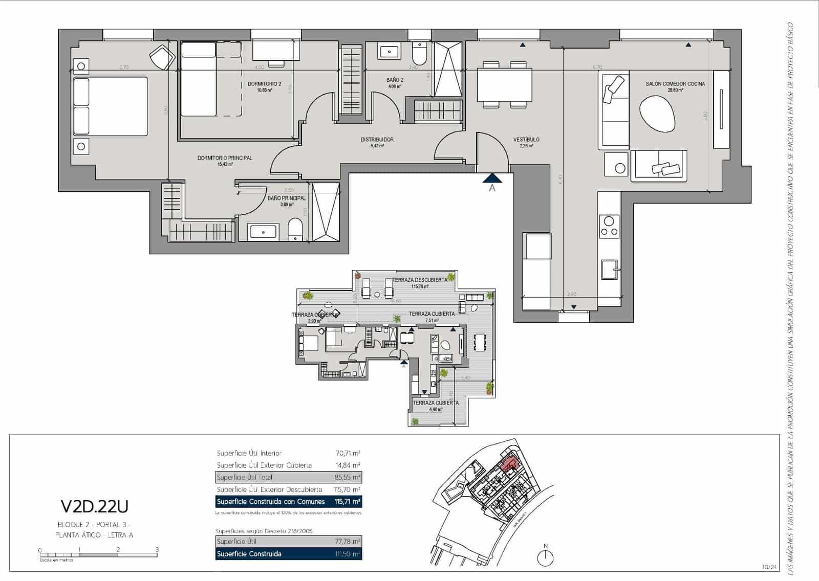 2 sovrum Takvåning till salu i Manilva med pool garage - 472 000 € (Ref: 10113043)