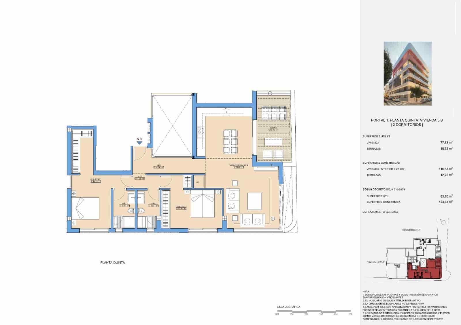 2 sovrum Takvåning till salu i Malaga stad med pool garage - 1 330 000 € (Ref: 10113044)