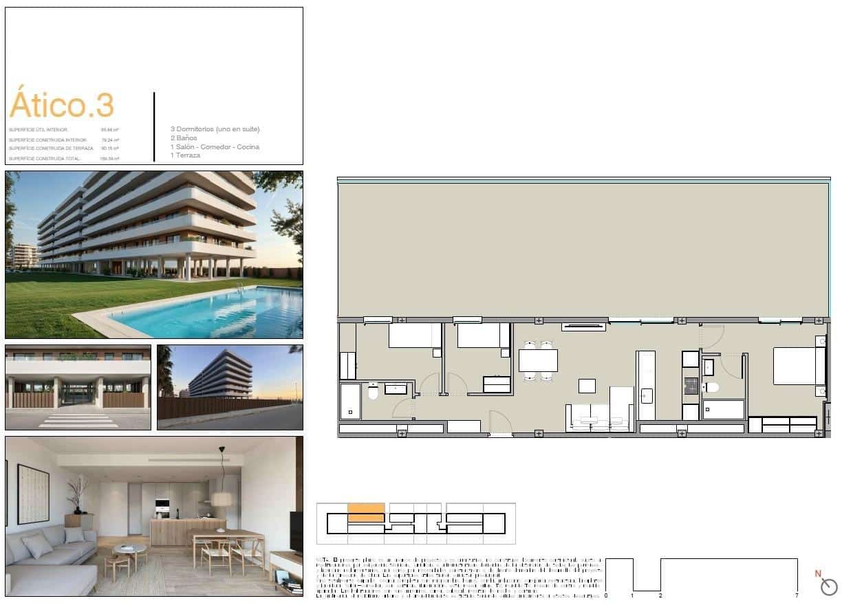 3 bedroom Penthouse for sale in Moncofa with pool garage - € 353,000 (Ref: 10113097)