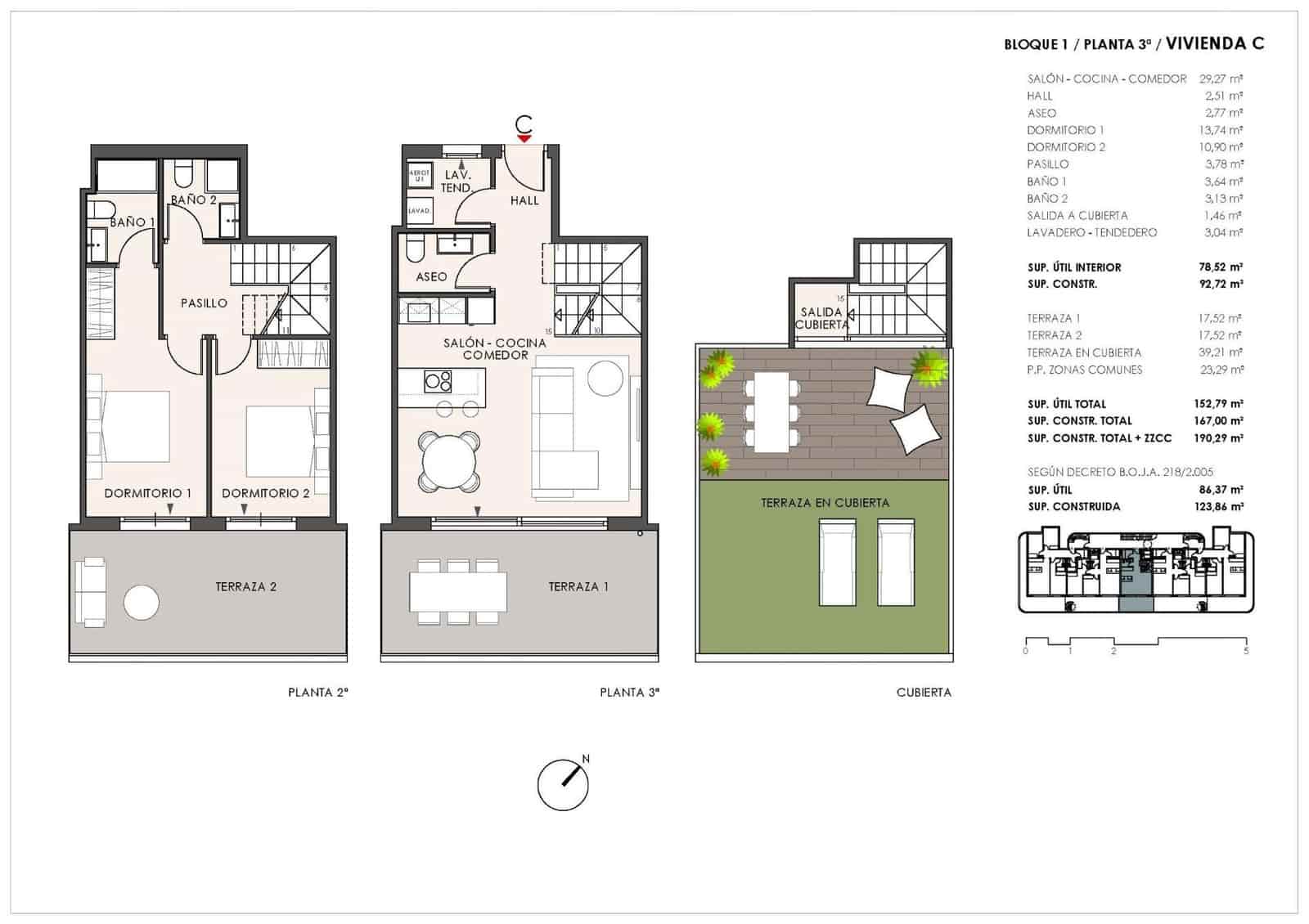 2 sypialnia Penthouse na sprzedaż w Fuengirola z basenem garażem - 432 000 € (Ref: 10113128)