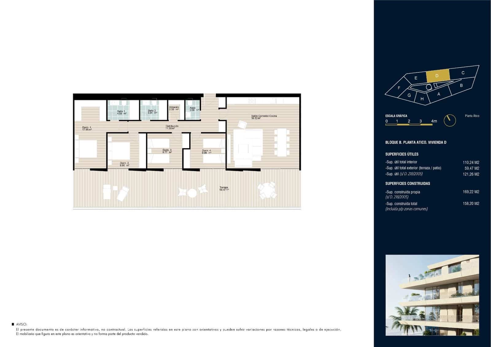 4 makuuhuone Kattohuoneisto myytävänä paikassa Castillo de la Duquesa mukana uima-altaan 
autotalli - 1 315 000 € (Ref: 10113207)