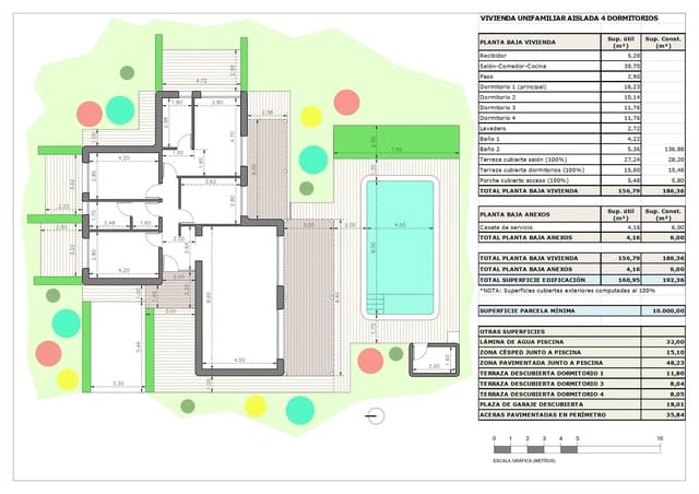 4 Zimmer Villa zu verkaufen in Pinoso mit Pool Garage - 484.000 € (Ref: 10133750)