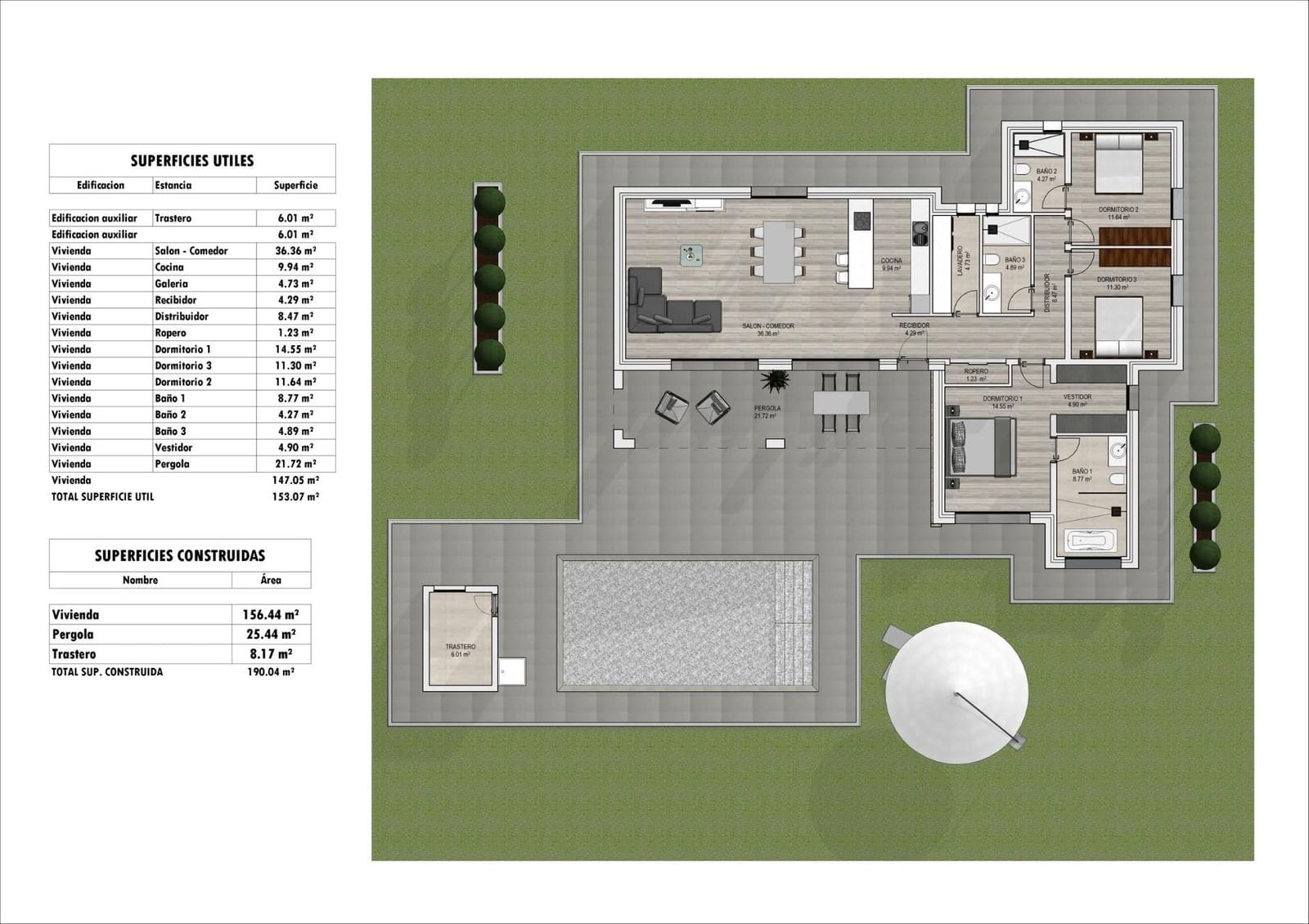 3 sypialnia Willa na sprzedaż w Aspe z basenem garażem - 518 000 € (Ref: 10133752)