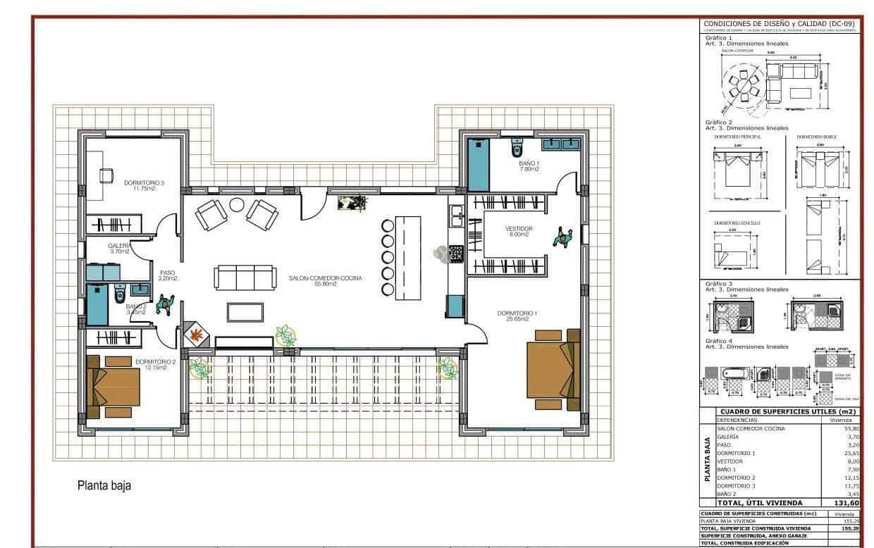4 soverom Villa til salgs i Pinoso med svømmebasseng garasje - € 436 000 (Ref: 10133758)