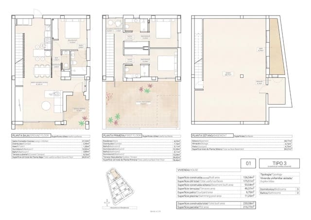 3 soverom Villa til salgs i Hondón de las Nieves med svømmebasseng garasje - € 357 250 (Ref: 10133775)