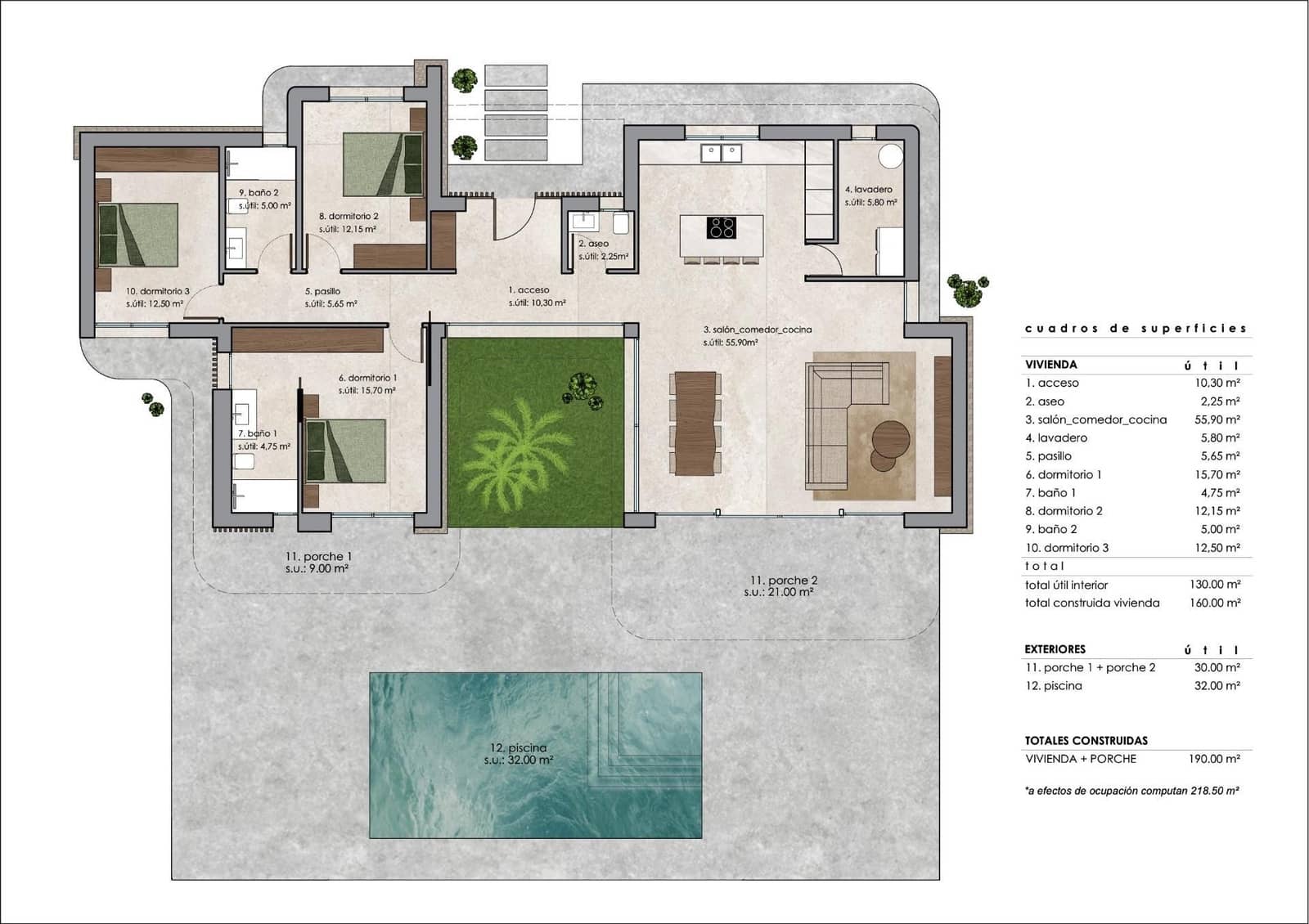 3 soveværelse Villa til salg i Pinoso med swimmingpool garage - € 530.000 (Ref: 10133789)