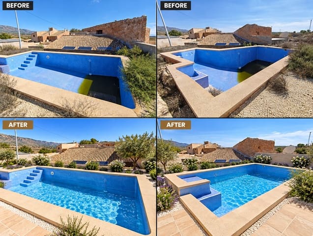7 chambre Finca/Maison de Campagne à vendre à Pinoso avec piscine garage - 170 000 € (Ref: 10153940)
