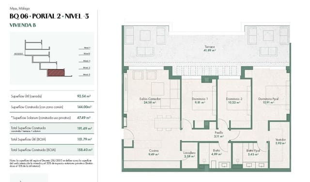 3 chambre Appartement à vendre à Mijas avec piscine garage - 741 000 € (Ref: 9025455)