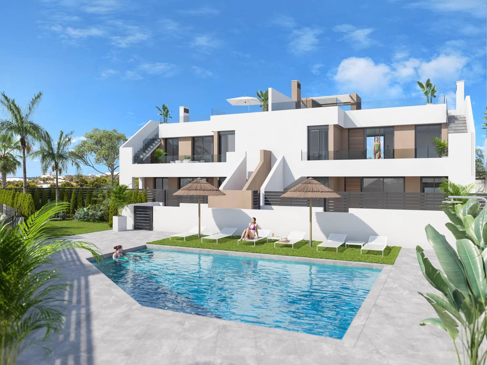 3 soveværelse Byhus til salg i Vera med swimmingpool garage - € 268.500 (Ref: 9040452)