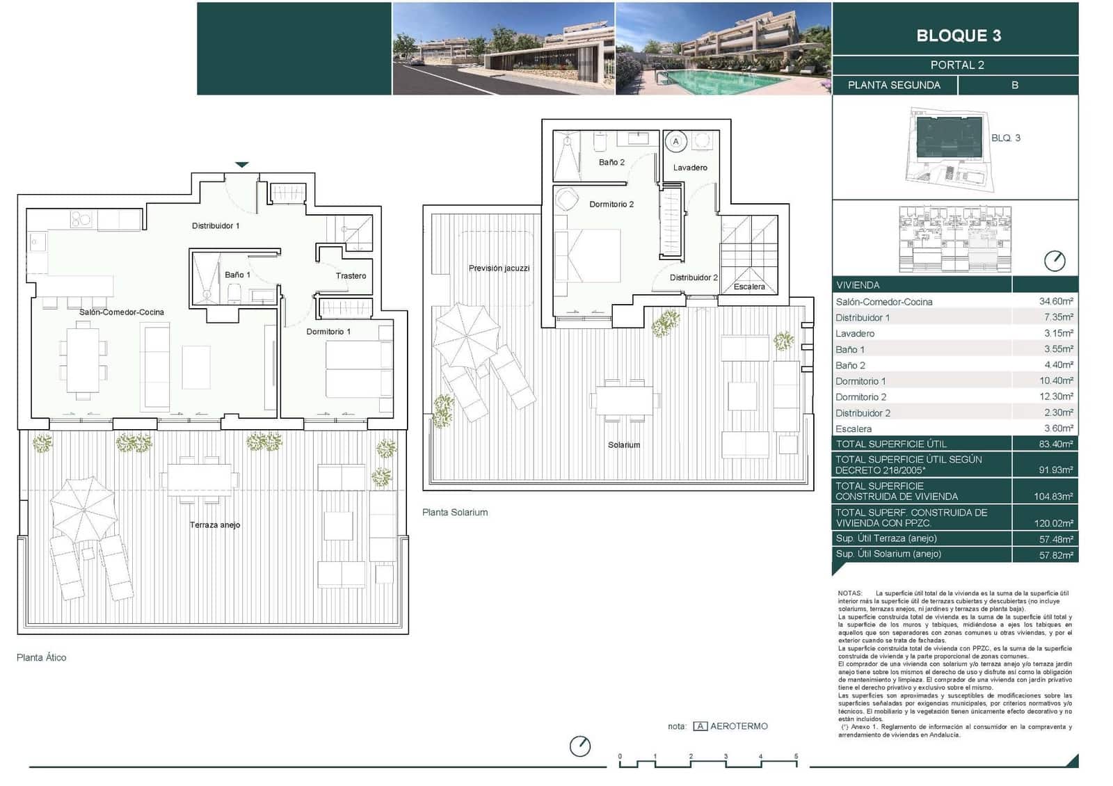 2 chambre Penthouse à vendre à Estepona avec piscine garage - 840 000 € (Ref: 9210321)