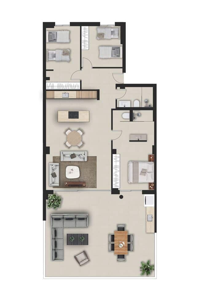 2 camera da letto Attico in vendita in La Sella con piscina garage - 570.000 € (Rif: 9685175)