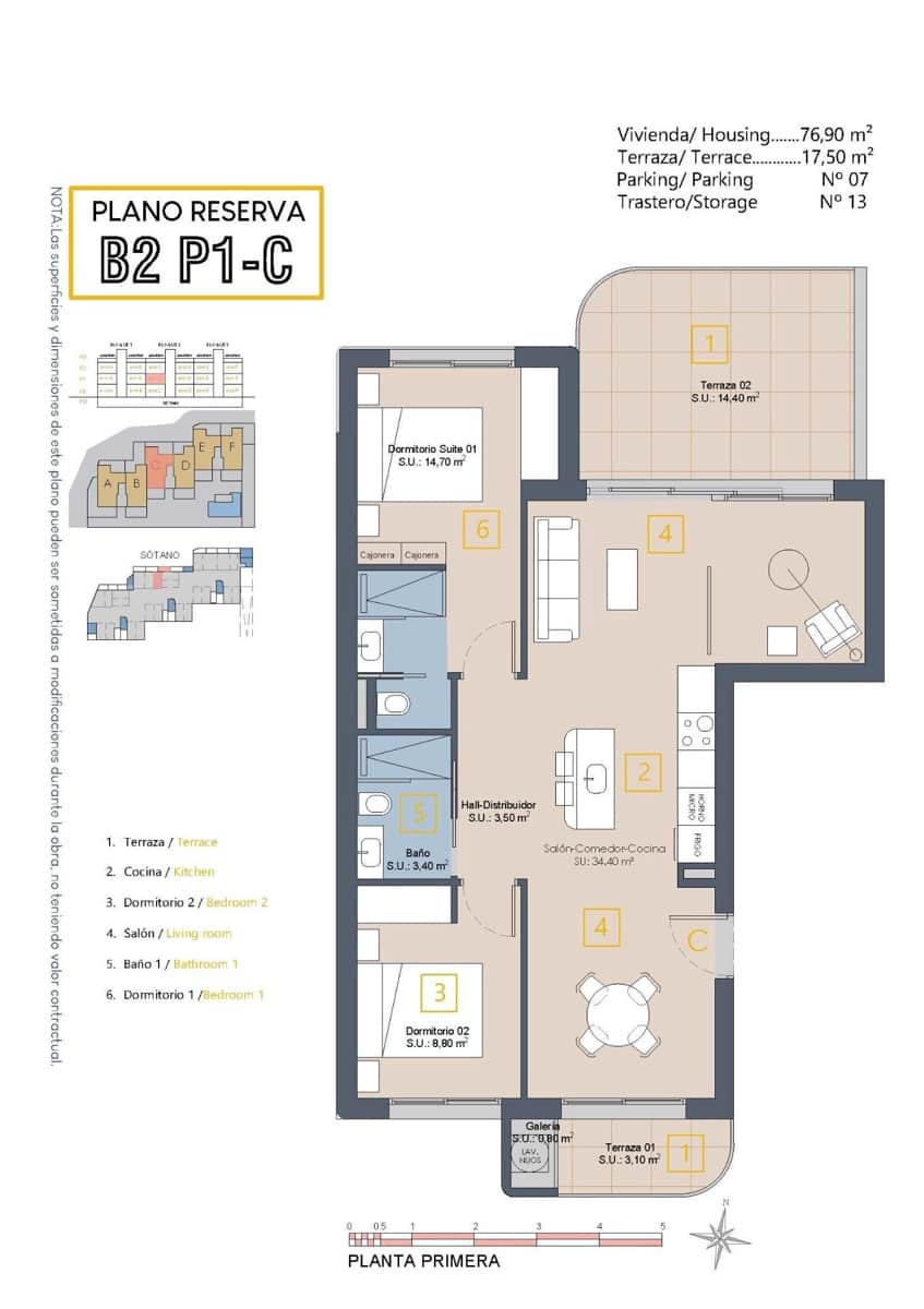 3 soveværelse Lejlighed til salg i Los Alcazares med swimmingpool garage - € 319.900 (Ref: 9975931)