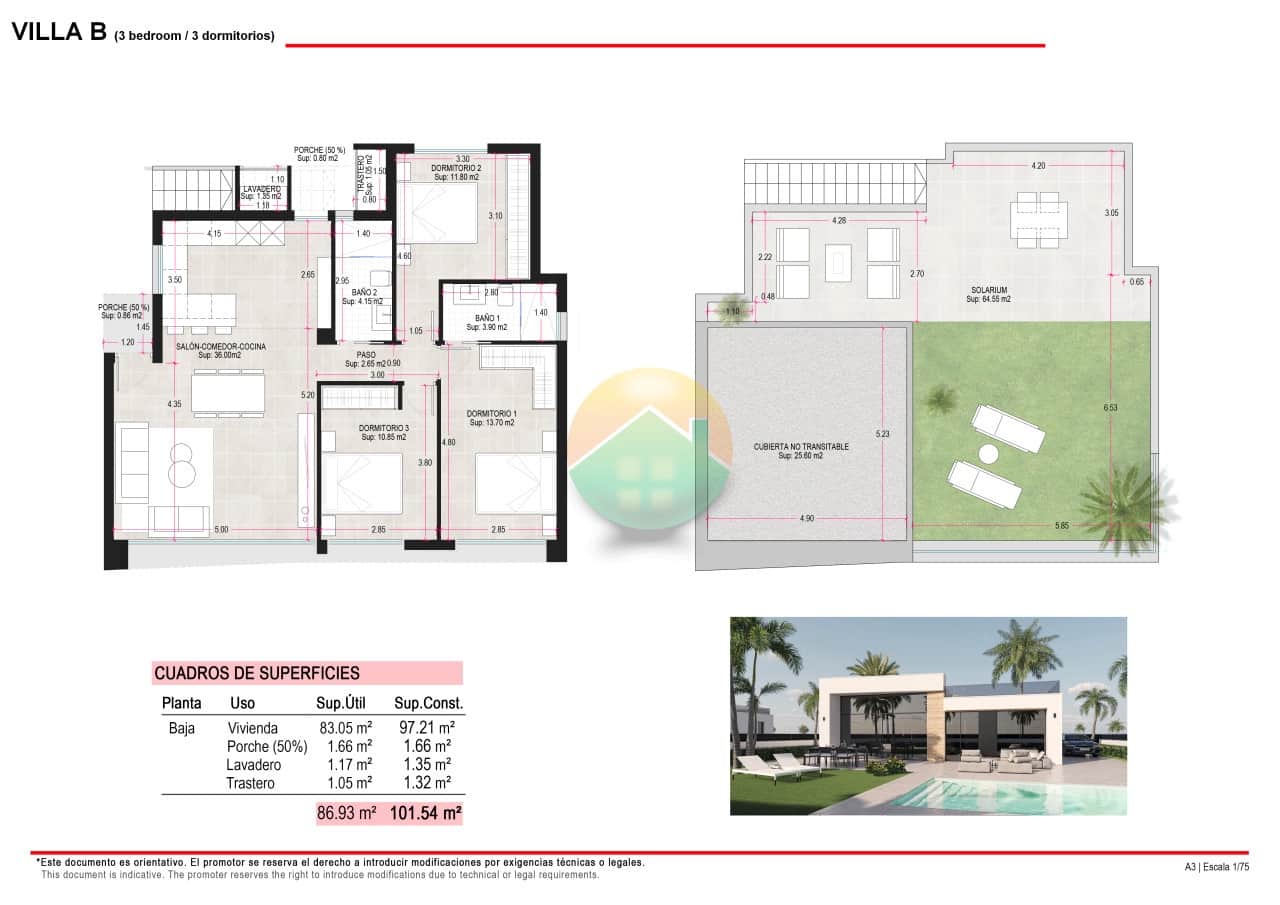 2 slaapkamer Villa te koop in Condado de Alhama met zwembad - € 284.000 (Ref: 8281757)