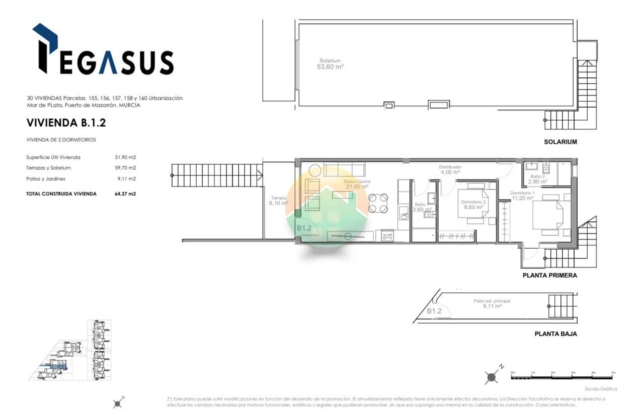 2 chambre Appartement à vendre à Puerto de Mazarron - 189 000 € (Ref: 9401013)