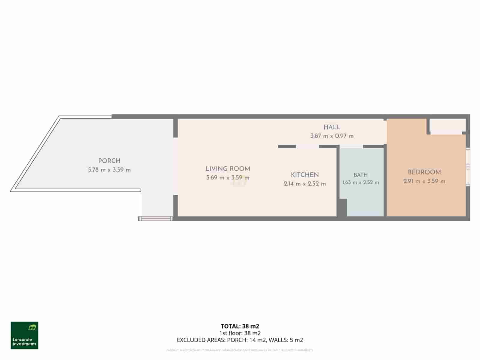 1 Zimmer Apartment zu verkaufen in Puerto del Carmen mit Pool - 225.000 € (Ref: 10008248)
