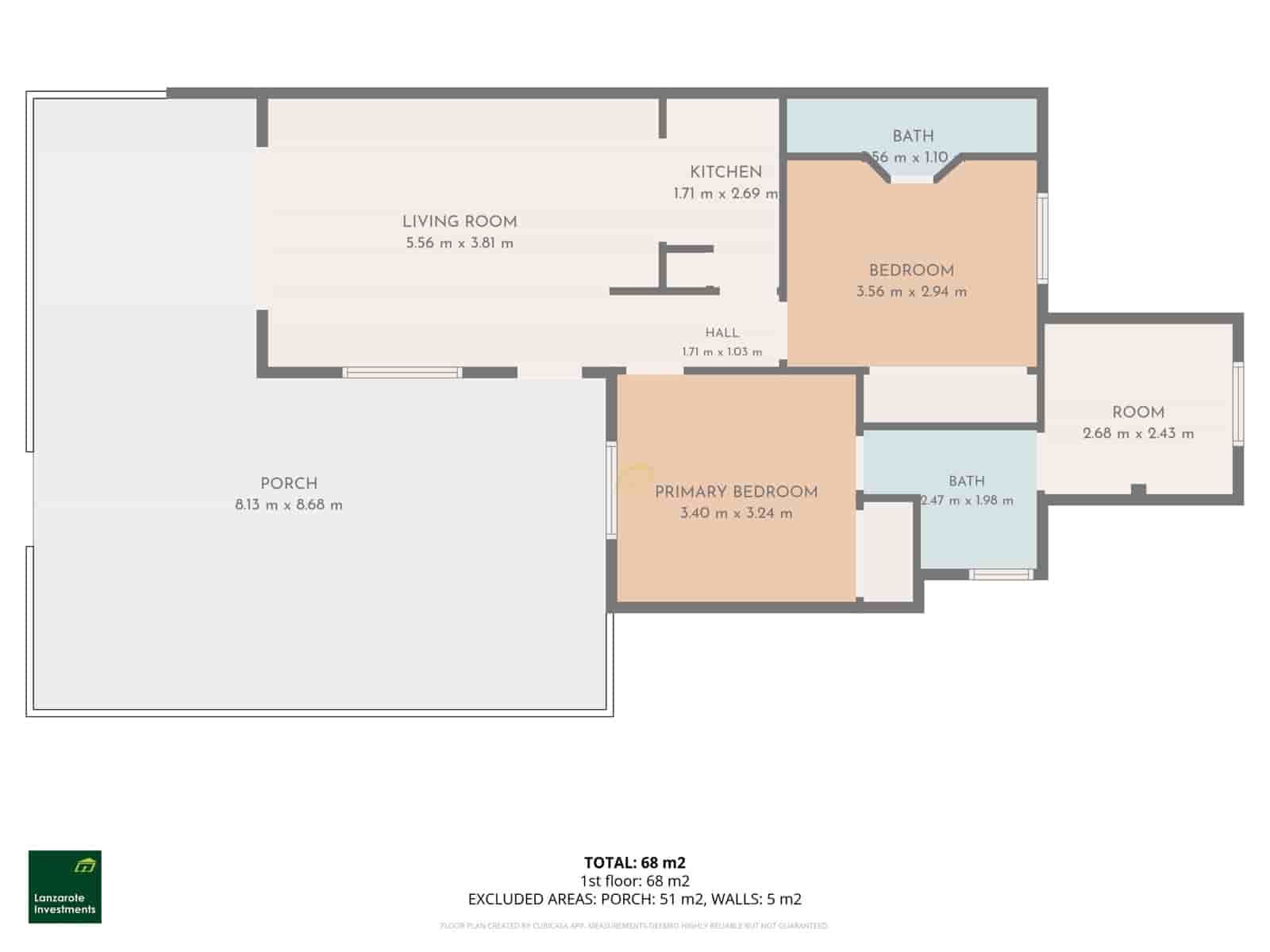 2 chambre Bungalow à vendre à Costa Teguise avec piscine - 450 000 € (Ref: 10021921)