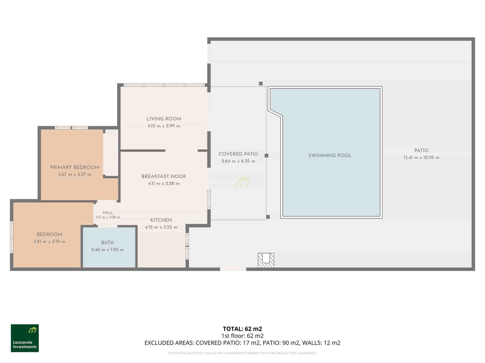 2 quarto Moradia para venda em Playa Blanca com piscina garagem - 425 000 € (Ref: 10040301)