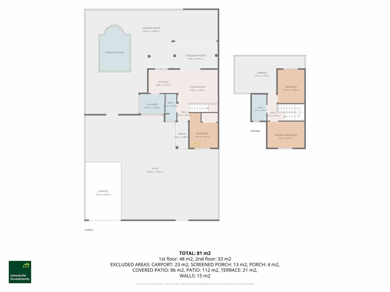 3 Zimmer Villa zu verkaufen in Playa Blanca mit Pool Garage - 475.000 € (Ref: 10088806)