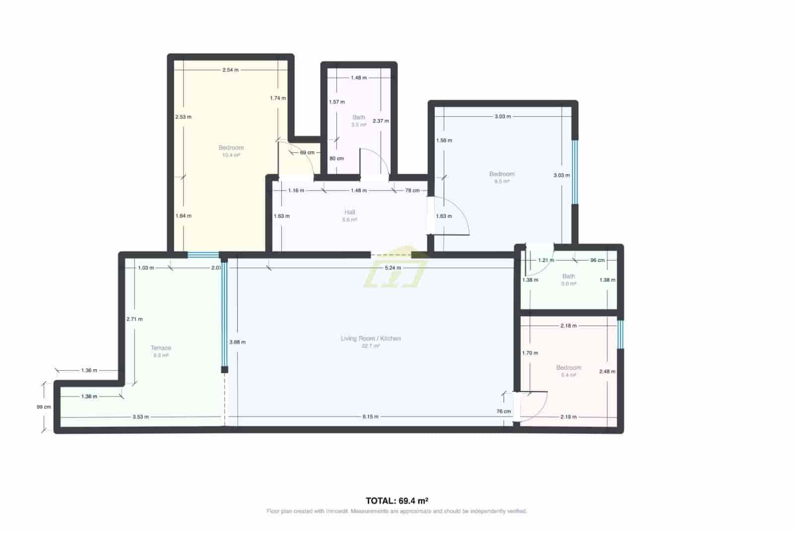 3 makuuhuone Huoneisto myytävänä paikassa Puerto del Carmen mukana uima-altaan - 340 000 € (Ref: 10127630)