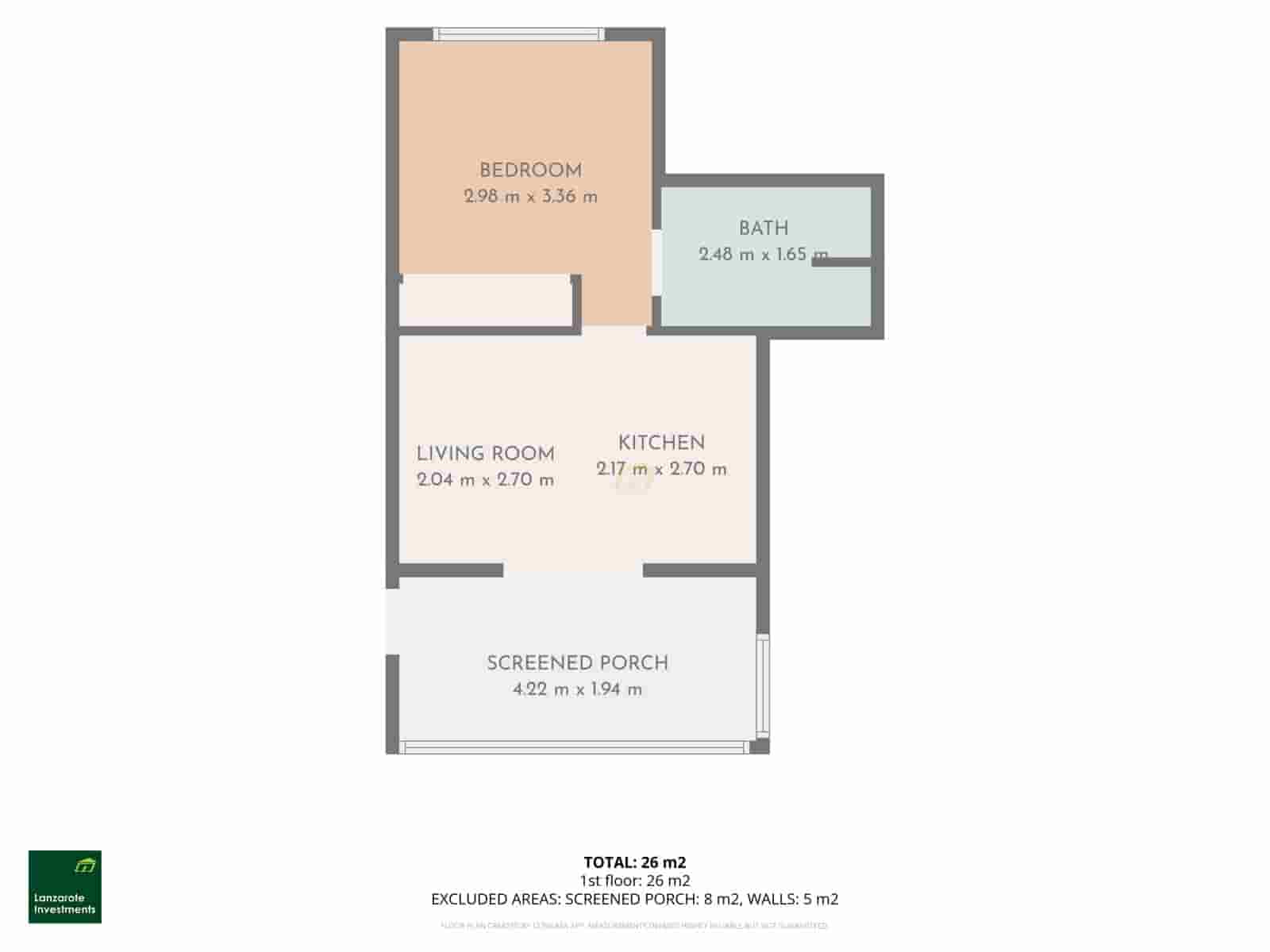 1 soveværelse Lejlighed til salg i Puerto del Carmen med swimmingpool - € 189.000 (Ref: 10141625)