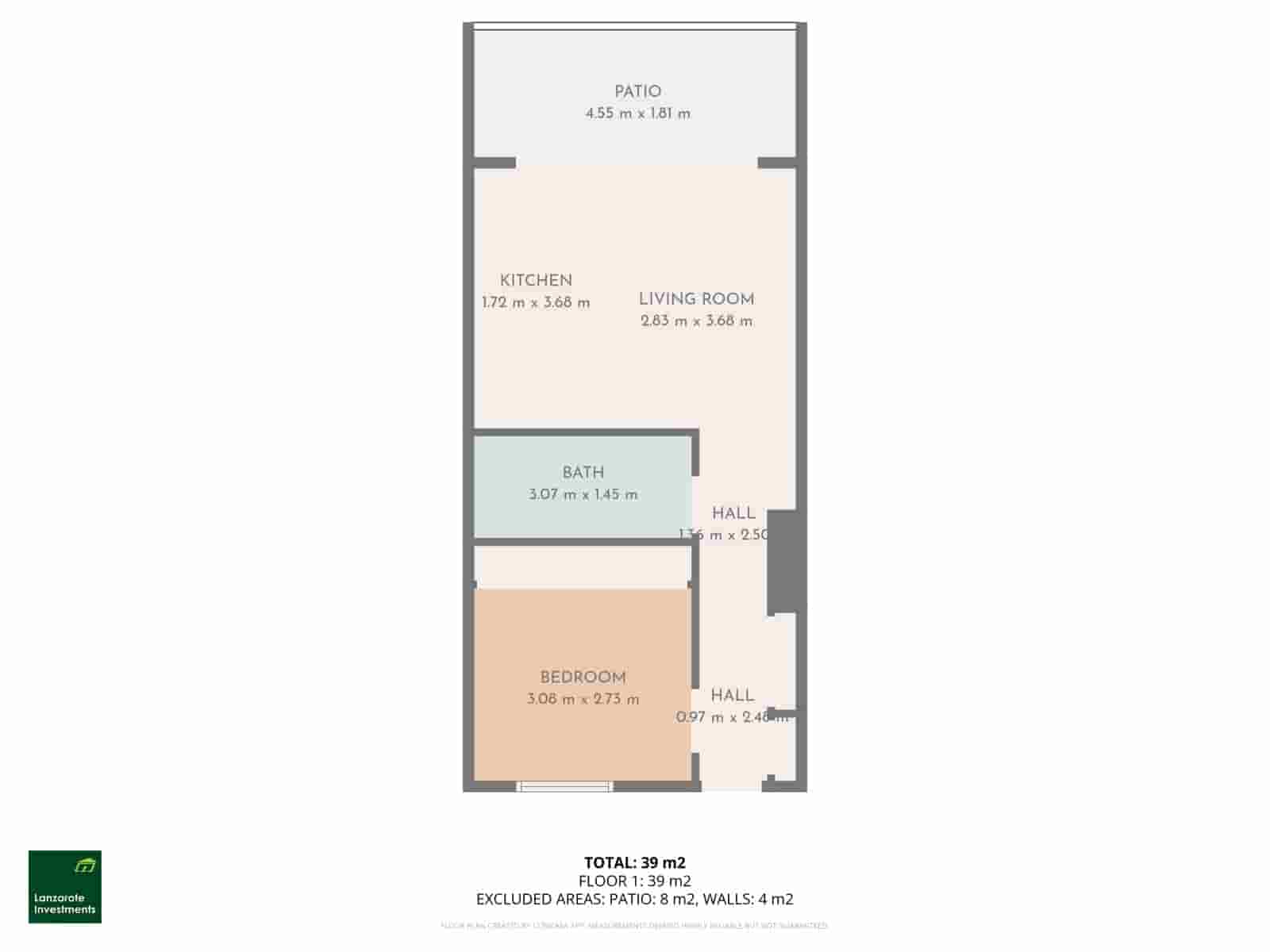 1 soverom Leilighet til salgs i Puerto del Carmen med svømmebasseng - € 220 000 (Ref: 9283144)