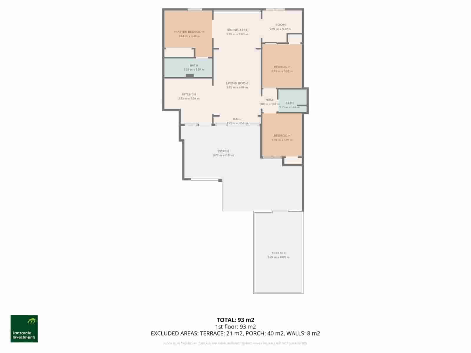 3 sovrum Bungalow till salu i Playa Blanca - 395 000 € (Ref: 9458507)